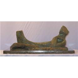 RECLINING MAN MAGNIFICENT BRONZE SCULPTURE AFTER FRITZ WOTRUBA