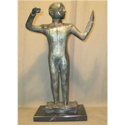 DIRECTOR OF ORCHESTRA MAGNIFICENT BRONZE SCULPTURE AFTER ELIE NADELMAN
