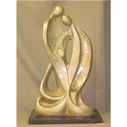 FAMILY  MAGNIFICENT BRONZE SCULPTURE AFTER JACQUES LIPCHITZ