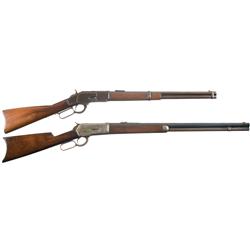 Two Antique Winchester Lever Action Longarms