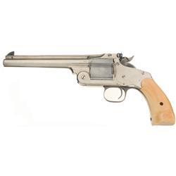 Smith & Wesson Number Three, First Model Russian Converted to a Single Shot Target Pistol with Ivory