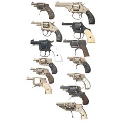 Twelve Revolvers and One Pistol