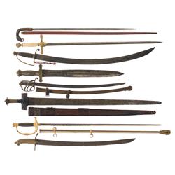 Seven Swords and One Sword Cane
