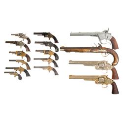 Twelve Handguns and Three Non-Functioning Replica Handguns
