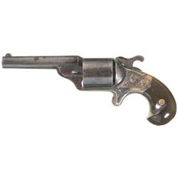 Engraved and Silver Finished Moore's Patent Teat-Fire Revolver