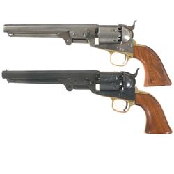 Two Colt Model 1851 Navy Percussion Revolvers