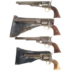 Four Antique Revolvers