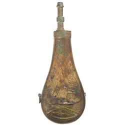 Colt Style Powder Flask for a Colt Dragoon Revolver
