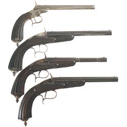 Four Single Shot Pistols