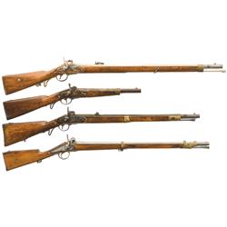 Four Percussion Long Guns