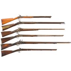 Six Antique Long Guns