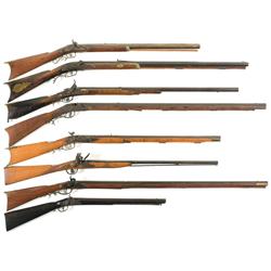 Eight Antique Long Guns