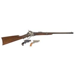 Two Sharps Pepperbox Pistols and a Sharps Carbine