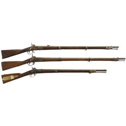 Three U.S. Percussion Long Arms