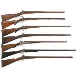 Seven Antique Shotguns