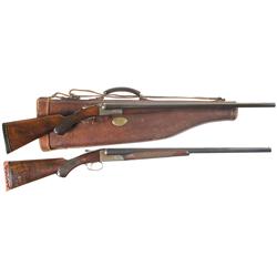 Two Hammerless Double Barrel 16 Gauge Shotguns