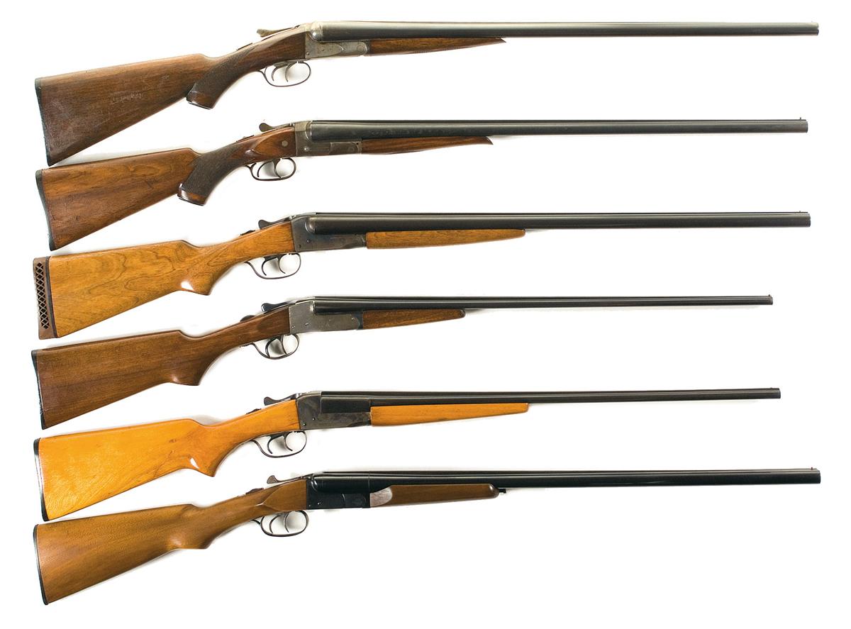 Six Hammerless Double Barrel Shotguns