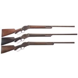 Three Winchester Model 1887 Lever Action Shotguns- A) Winchester Model 1887 Lever Action Shotgun