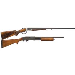 Two Shotguns- A) BSW- Suhl Marked German Side by Side Shotgun