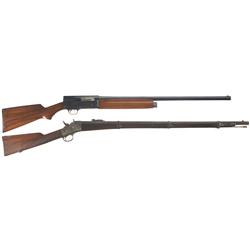 Two Remington Longarms- A) Remington Model 11 Semi-Automatic Shotgun