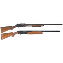 Two Slide Action Shotguns
