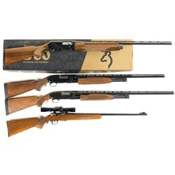 Three Shotguns and One Rifle