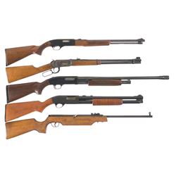 Three Rifles and Two Shotguns