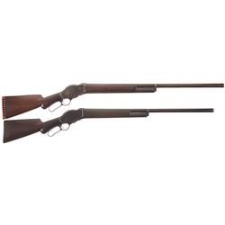Two Winchester Model 1887 Lever Action Shotguns