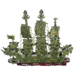 Jade Chinese Sailing Ship