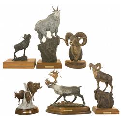 Six Wildlife Themed Bronzes