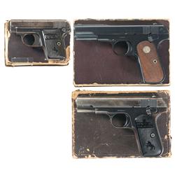 Three Colt Semi-Automatic Pistols