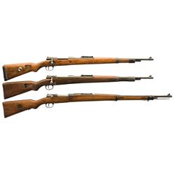 Three Model 98 Bolt Action Rifles