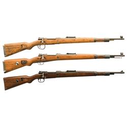 Three Model 98 Bolt Action Rifles