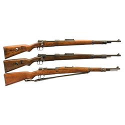 Three Bolt Action Rifles
