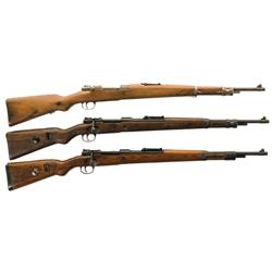 Three Bolt Action Rifles