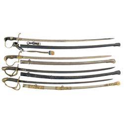 Four 19th Century Military Swords