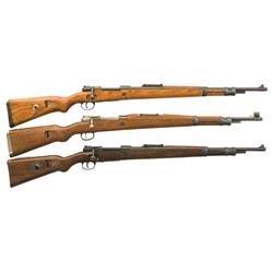 Three Model 98 Bolt Action Rifles