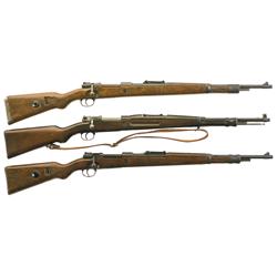 Three Model 98 Bolt Action Rifles