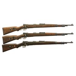 Three Nazi Model 98 Bolt Action Rifles