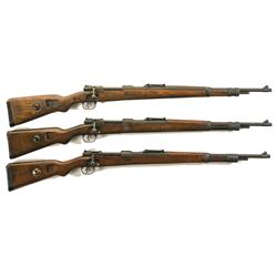 Three Nazi Model 98K Bolt Action Rifle
