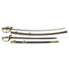 Image 1 : Civil War Model 1850 Foot Officer's Sword and Roby Model 1860 Light Cavalry Saber