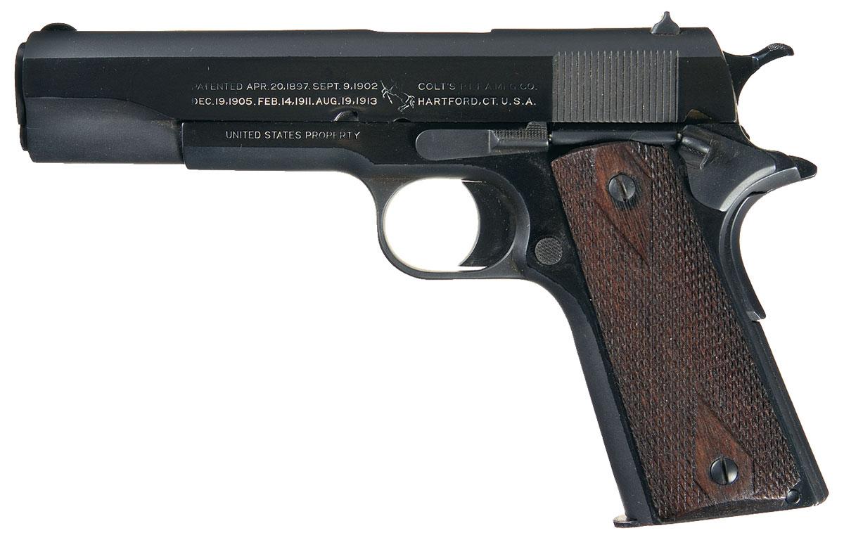 Colt Model 1911 Semi Automatic Pistol With Unusual Serial Number