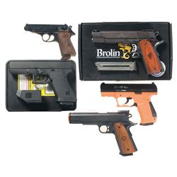 Three Semi-Automatic Pistols and Two Air Pistols