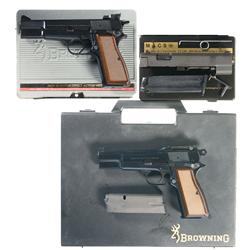 Two Browning Hi-Power Semi Automatic Pistols