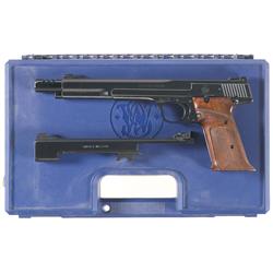 Smith & Wesson Model 41 Semi-Automatic Pistol with Extra Barrel and Case