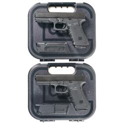 Two Cased Consecutively Serial Numbered Glock 21C Semi-Automatic Pistols