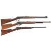 Image 1 : Three Rifles- A) Winchester Model 94 Lever Action Rifle