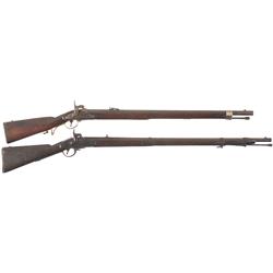 Two Percussion Long Arms- A) Unmarked Percussion Rifle