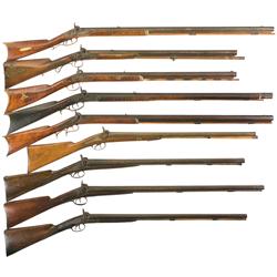 Five Percussion Rifles and Four Percussion Shotguns