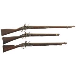 Three Flintlock Long Guns